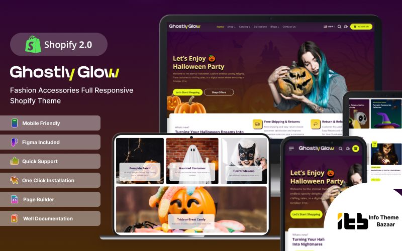 Ghostly Glow — Festivities Shopify 2.0 theme preview