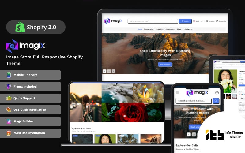 Imajix — Stock Photo & Art Shopify 2.0 theme preview
